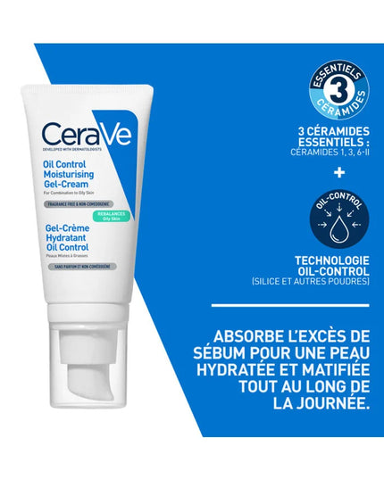 CERAVE Gel-Crème Hydratant Oil Control Visage - 52ml - Nymphora