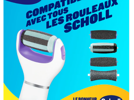 SCHOLL VELVET SMOOTH Râpe électrique Exfoliante & Contour Pied