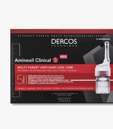 VICHY DERCOS AMINEXIL CLINICAL 5 HOMME - 21 Monodoses